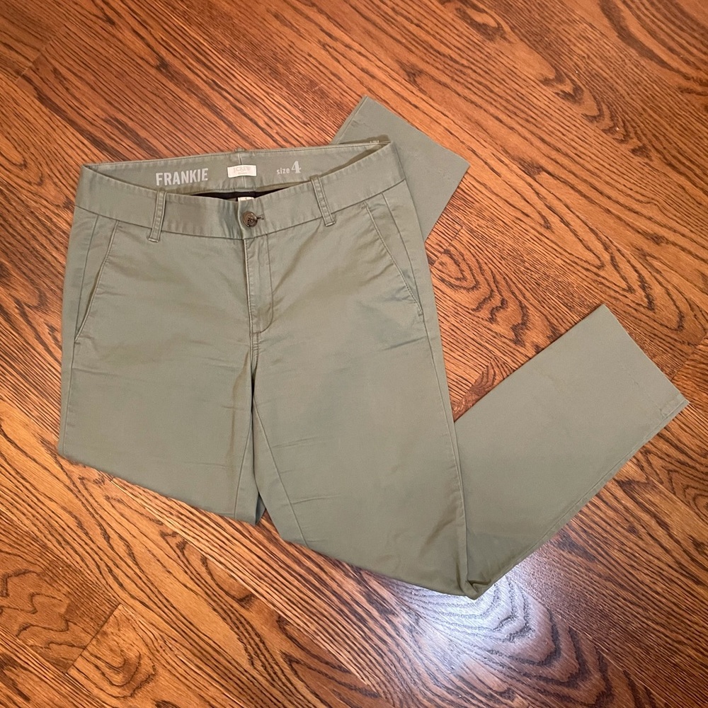 J. Crew Frankie Green Chino Capri Pants, 4